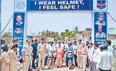 Helmets are mandatory in 36 villages and 15 wards of Mahabubabad district