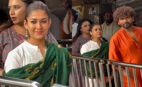 Nayanthara and Vignesh Shivan visit Tirupati temple ahead of LIK release