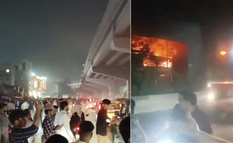 Fire Breaks Out Near Narayanguda YMCA