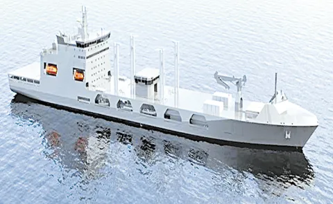 Five support ship for indian navy: Andhra pradesh