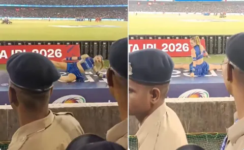 Raipur Police Enjoy-Watching Mumbai Indians Cheerleaders Dance
