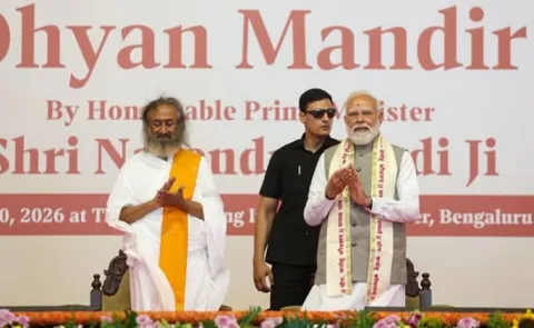 PM Modi inaugurated Dhyan Mandir launches various projects
