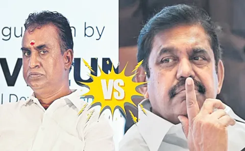 AIADMK Split: Velumani Supporters against Palaniswami