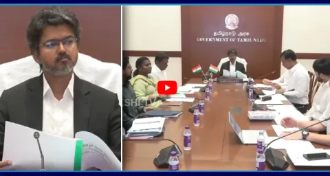 CM Vijay First Review Meeting At Secretariat 1