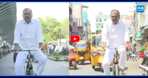 Bhumana Karunakar Reddy Cycles in Tirupati Over Fuel Price Hike 1