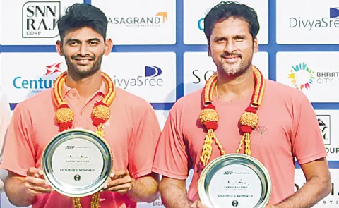 Karnataka Open: Saketh Myneni Nikki Poonacha Won Doubles Title
