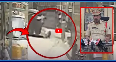Child Narrowly Escapes Death After Being Run Over By Car In Hyderabad 1