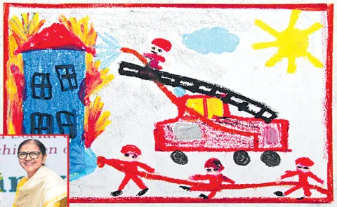 Geetha Bhascker create awareness about the importance of art in a child life