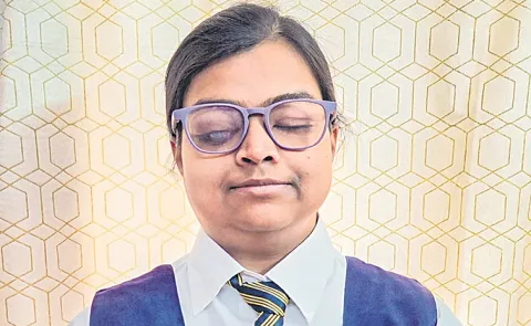 Lucknow Helen Keller SarahMoin shines in ISC exams with 98. 7 marks