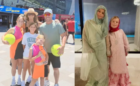 David Warner Daughters Wear Gharara and Hijab Pic Viral5