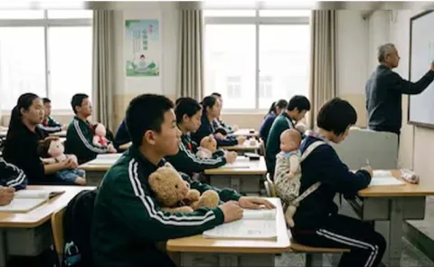 Chinese School Makes Rebellious Teens Carry Baby Dolls