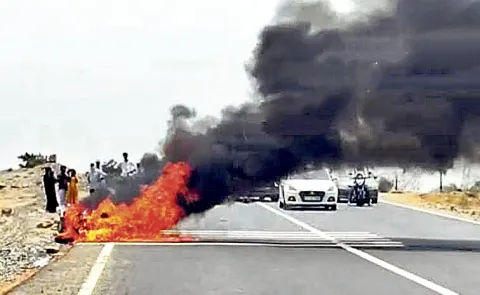 Scooter Catches Fire Due To Heat Waves In Bhadradri Kothagudem Distric