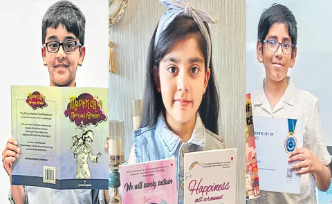 sakshi special story about Smart Little Writers