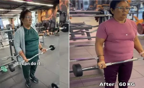 60 year old woman going to the gym for 1 year helped her lose 18 kg 14