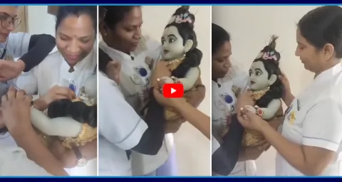 Doctors Treating Lord Bal Krishna In Gujarat Video Goes Viral 1