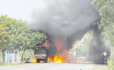 Fire Incident At Chittoor: Lorry catches fires in Chittoor District