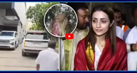 Trisha At TVK Vijay House In Tamilnadu 2
