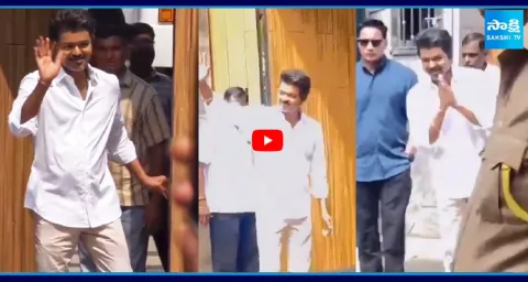 TVK Vijay At His House After Victory  1