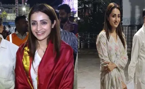 Trisha visited Venkateswara Temple Tirumala wearing a Rs 12,000 ivory suit