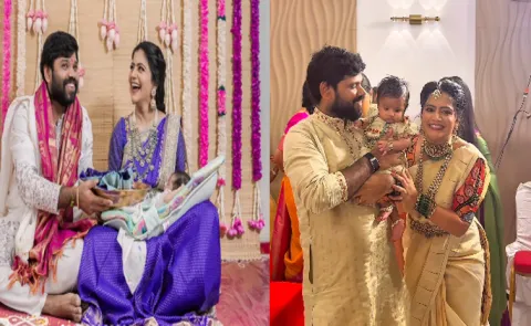 Bigg Boss Siva Jyothi Daughter naming Ceremony