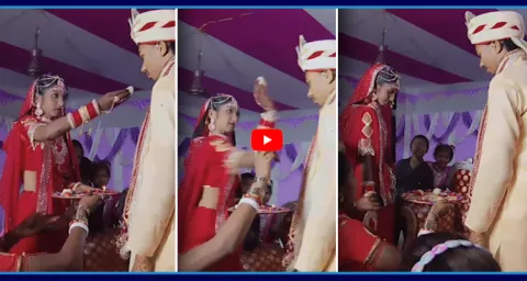 Bride Slaps Groom Over Sweets Refusal Video Goes Viral 1