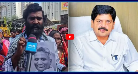 Tribals Protest Against Minister Kollu Ravindra