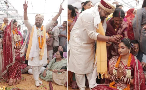 Chhattisgarh BJP MLA Deepesh Sahu simple mass wedding goes viral