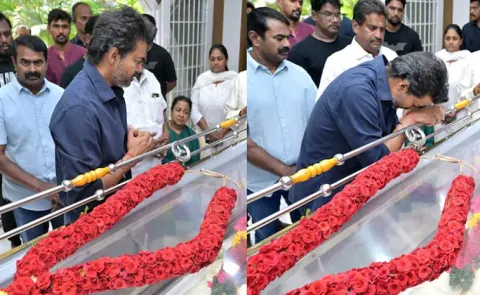 CM Vijay Pays Tribute To Bharathiraja