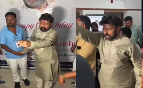 Nandamuri Balakrishna Fire On fans at Photo session event on birthday