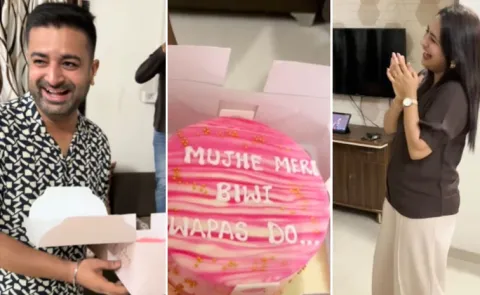 Husband arrives to pick up wife with hilarious cake goes viral