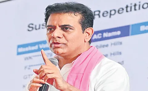 BRS Working President KTR Fired On Congress Govt