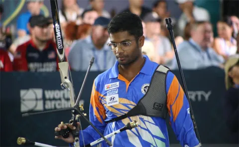 After winning the mixed team event with Kumkum Mohod, Dhiraj secured Indias first individual mens recurve archery gold medal in five years