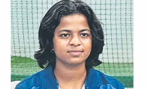 Pratiksha in the Indian Under 19 team