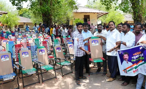 Distribution of Study Chairs to OU Students On Bhatti Birthday