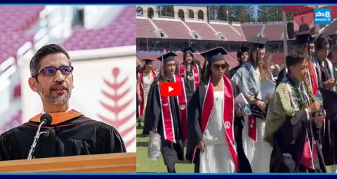 Stanford Graduates Walk Out As Google CEO Sundar Pichai Delivers Commencement Speech 