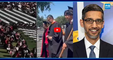 Stanford Graduates Walk Out As Google CEO Sundar Pichai Delivers Commencement Speech  1