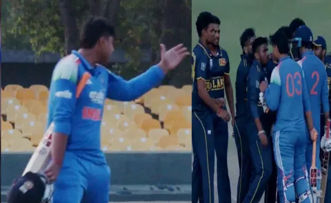 Vaibhav Sooryavanshi Clashes With Sri Lanka A Player After Loss Video