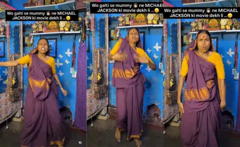 Woman In Saree Nails Michael Jacksons Iconic Moves Goes Viral