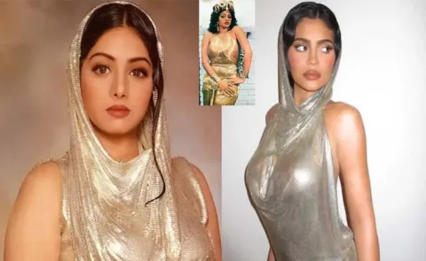 Sridevis 90s Metallic Hooded Dress Was Decades Ahead of its Time