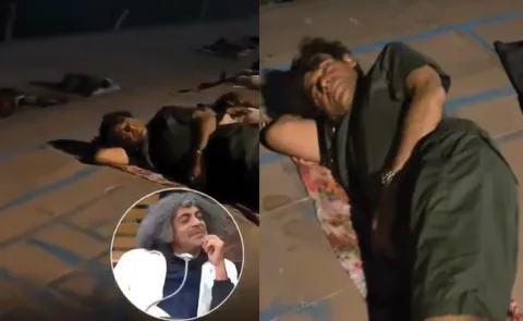 Bollywood actor Sunil Grover sleeps on Ganga ghat video goes viral