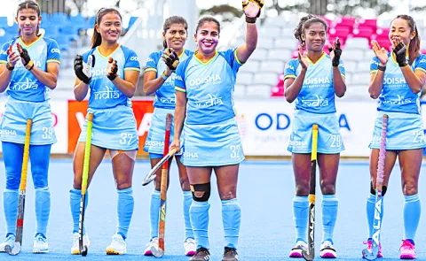 Indian team concluded the league stage of the Womens Nations Cup hockey tournament unbeaten