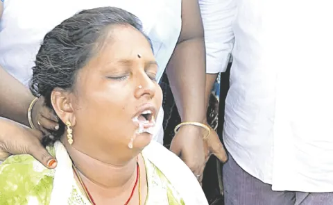 Differently abled Woman attempts suicide in front of Collectorate