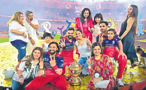 RCB Players Celebrate IPL 2026 Victory In Hotel