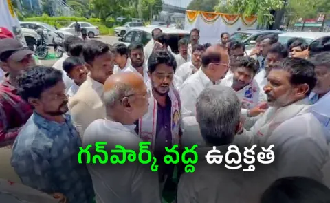 Pawan Kalyan Row: Congress Jana Sena Fight At Gun Park
