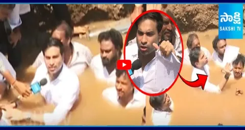 Devineni Avinash Innovative Protest Over Illegal Water Diversion  1