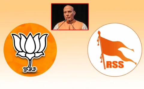 BJP And RSS Leaders Secret Meeting At Rajnath Singh Home