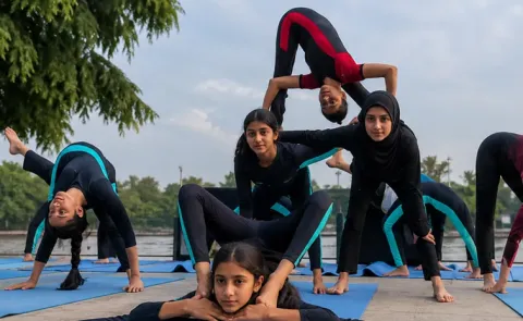 Scenic Yoga Event Rules Jhelum Banks Ahead of Yoga Day 2026