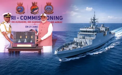 India Gets 3 New Indigenous Warships commissioned in Kolkata