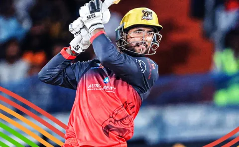 Tilak Varma scored a century in the match against Warangal Warriors