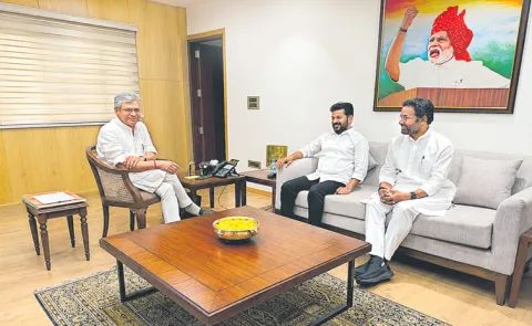CM Revanth Reddy and Kishan Reddy meet Ashwini Vaishnav